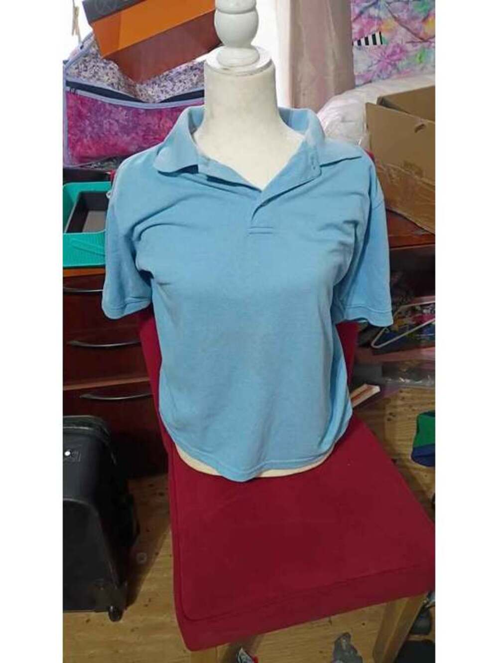 Pine Trails Light Blue Casual Polo Shirt - Short Sleeve